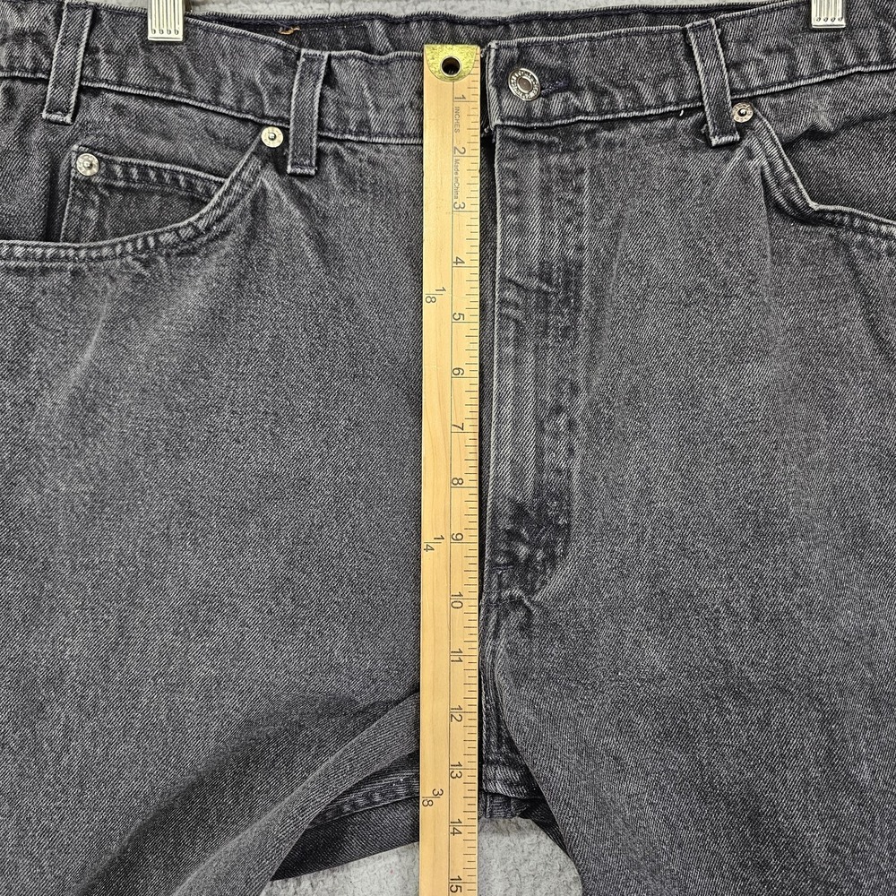 Levis 505 Jeans Mens 40x30 Black Charcoal Regular Fit Straight Leg USA 90s Y2K - Picture 7 of 12